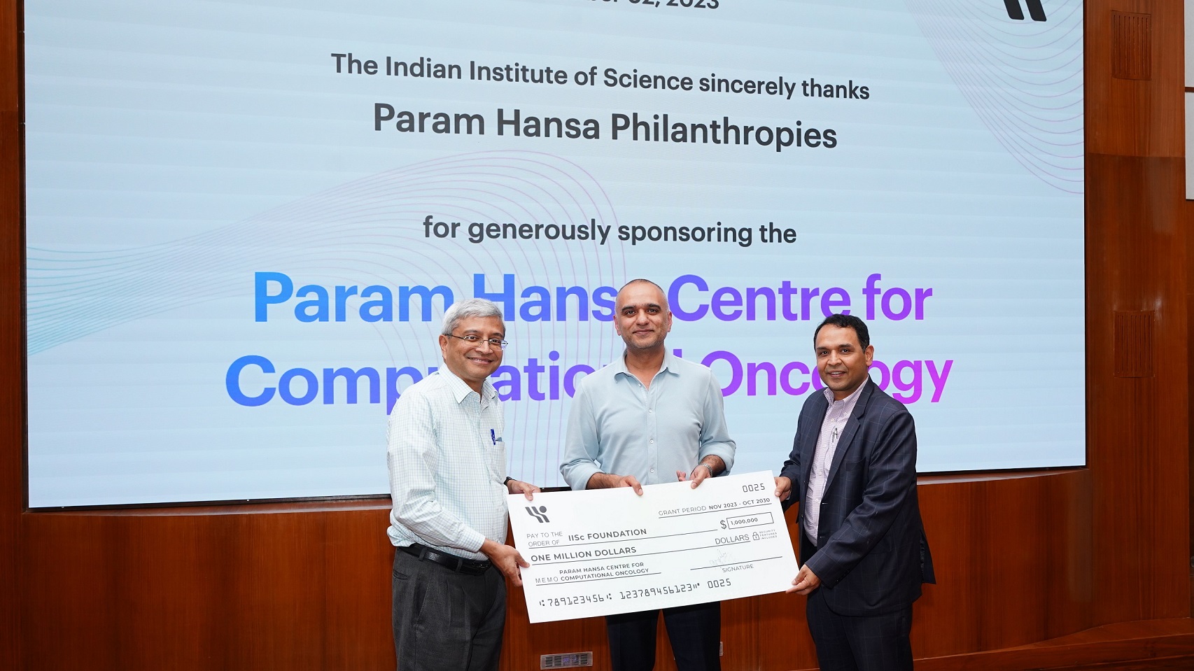 Param Hansa Philanthropies and IISc Pave Way for Advanced Cancer Research with New Computational Oncology Centre